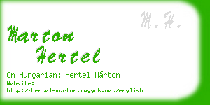 marton hertel business card